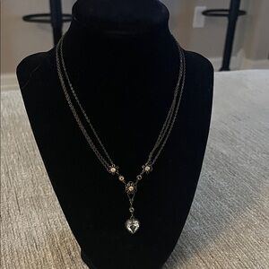 Elegant Antique Gold Heart Pendant Necklace